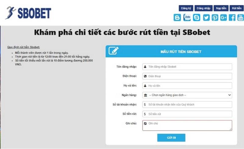 Khám phá chi tiết các bước rút tiền tại Sbobet 